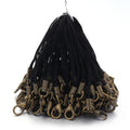 Lobster Clasp Phone Strap Polyester Cord & Jump Ring – 20-100pcs Jewelry Findings Set PLUSH Antique Bronze 20pcs