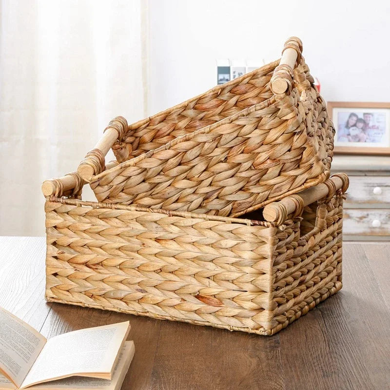 Woven Cucurbita Storage Basket with Handle – S/M/L Woven Storage Basket PLUSH