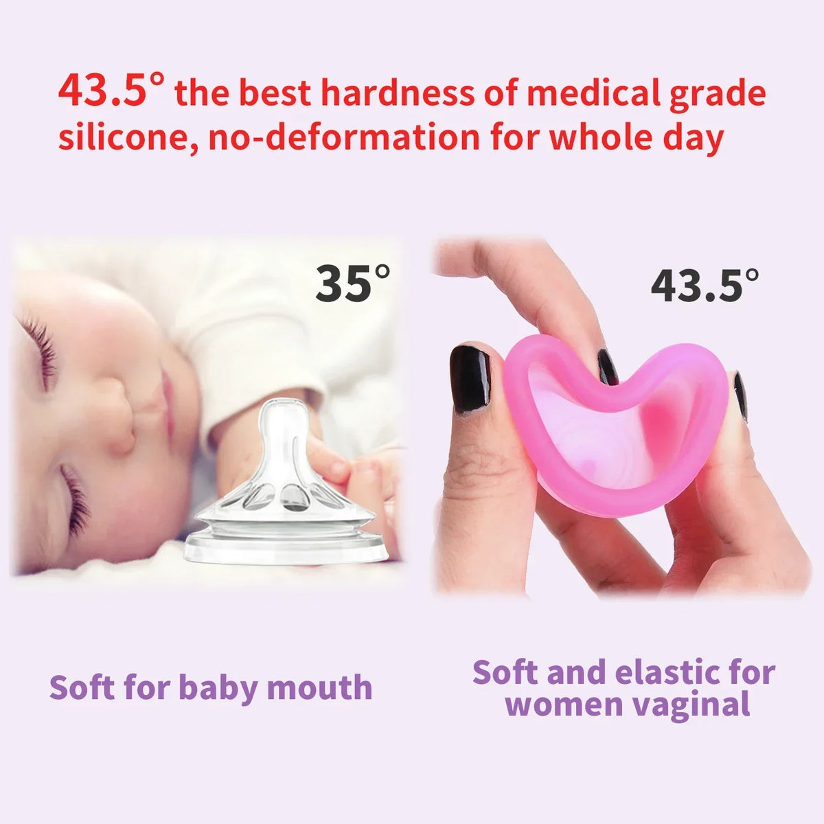 Medical Grade Silicone Menstrual Cup S & L | vive fit Menstrual Cup PLUSH