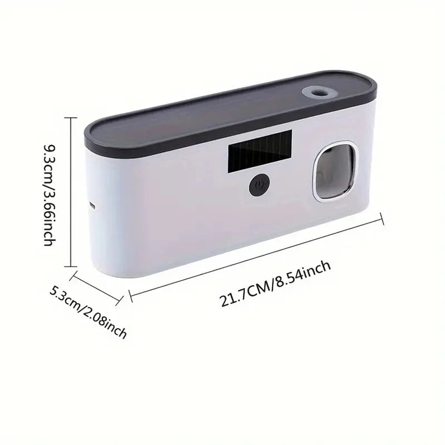 Wall-Mounted Toothbrush Holder UV Sterilizer & Dispenser 5 Slots Toothbrush Holder PLUSH