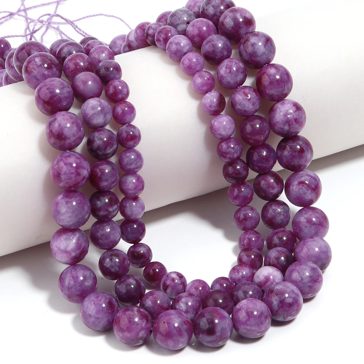 Natural Purple Lepidolite Stone Beads | DIY Jewelry Making Natural Stone Beads PLUSH