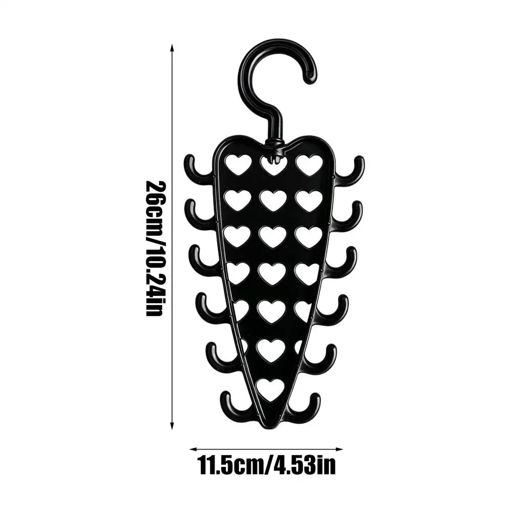 V-Shape 12-Hook Space Saving Closet Organizer Hanger Closet Organizer Hanger PLUSH Black