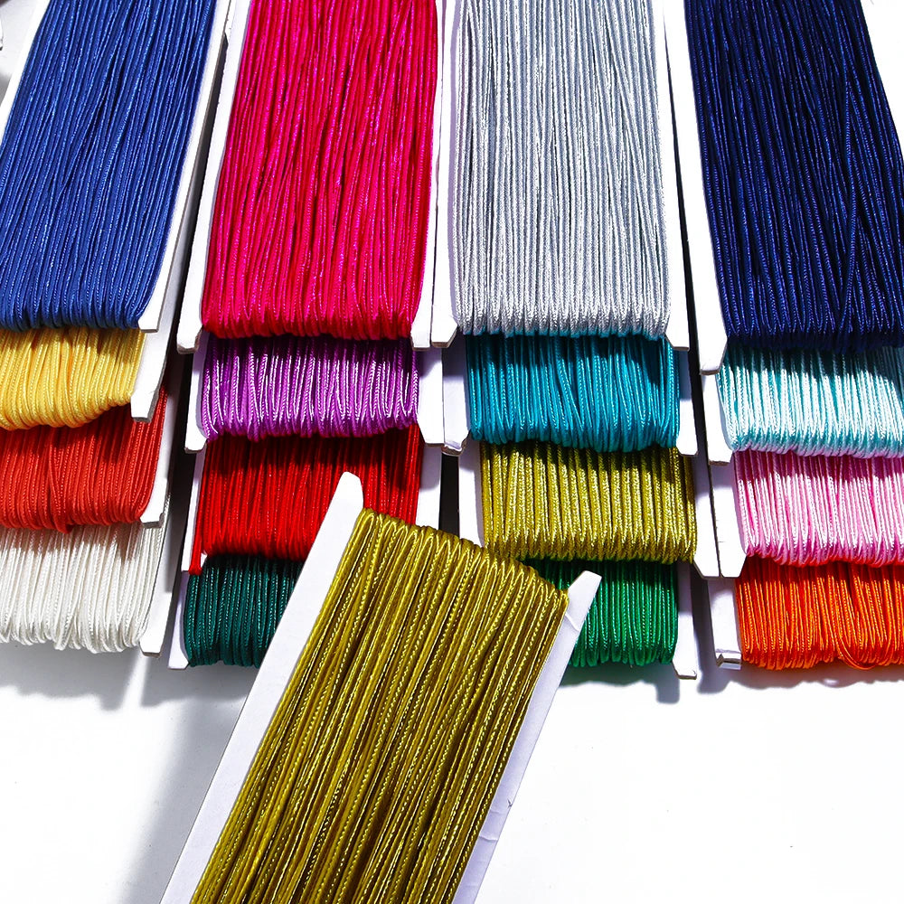 30 Yards Shiny Lurex Soutache Cord – Multicolor Braided Rope Braided Jewelry Cord PLUSH