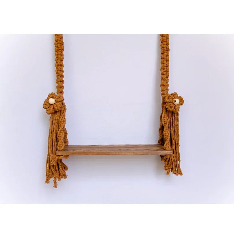 Newborn Wooden Swing Chair Photography Prop | 0–6M Baby Photography Prop PLUSH brown Other