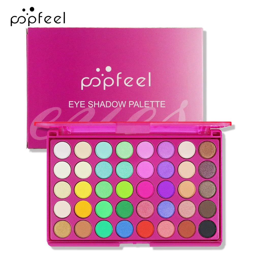 POPFEEL 40-Color Eyeshadow Palette – Matte & Shimmer Shades Eyeshadow Palette PLUSH E40-04 40g