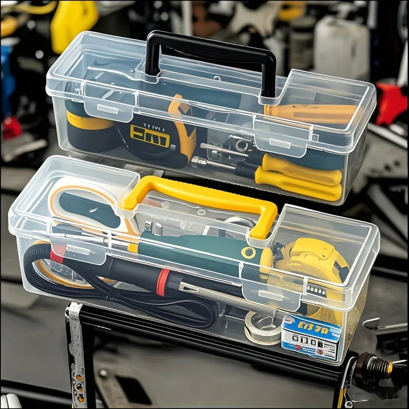 Portable Plastic Tool Storage Box with Lid – DIY Organiser Tool Storage Box PLUSH