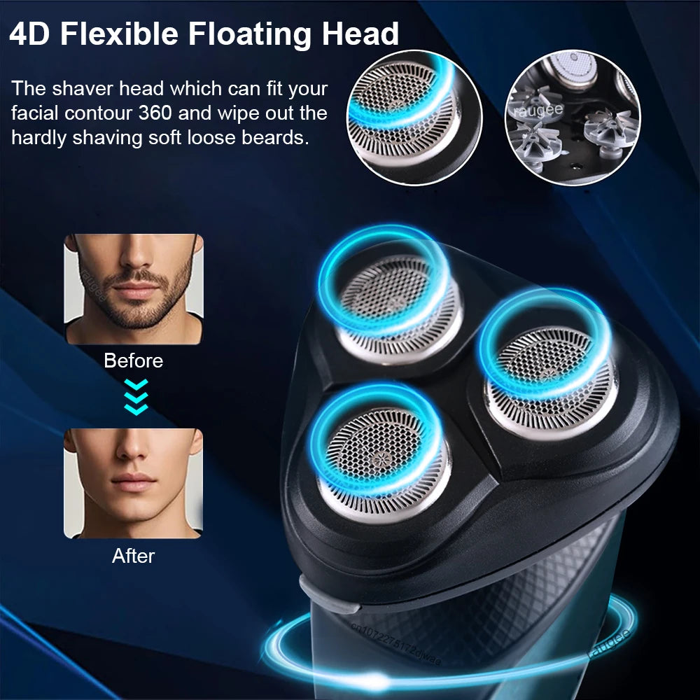 Raugee 3-in-1 Men's Electric Shaver & Beard Trimmer USB Electric Shaver PLUSH