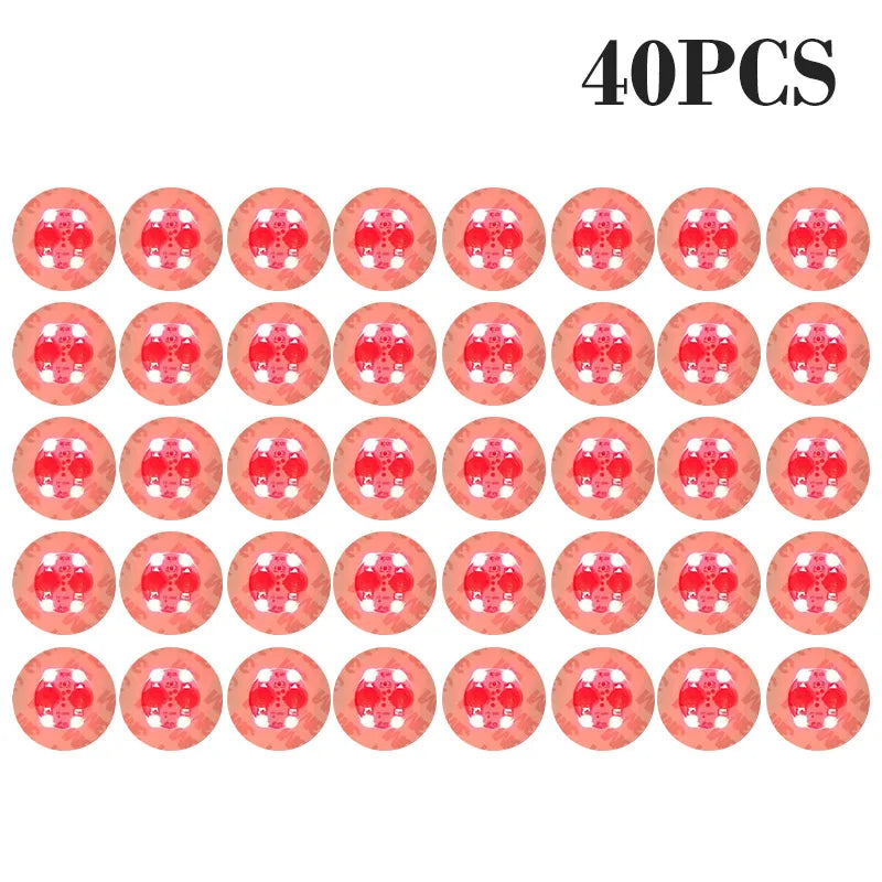 LED Luminous Bottle Coasters 6cm – Party Bar Wedding Decor LED Party Coaster PLUSH 40Pcs Red 6cm