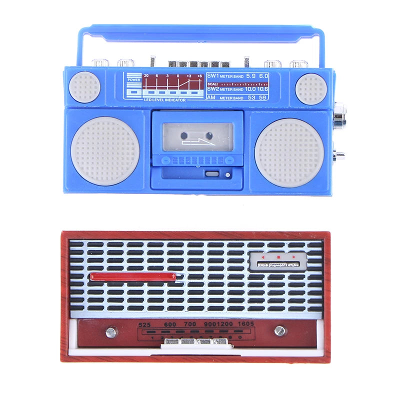 Dollhouse Mini Nostalgic Radio & Tape Recorder Model Toy Dollhouse Miniature PLUSH