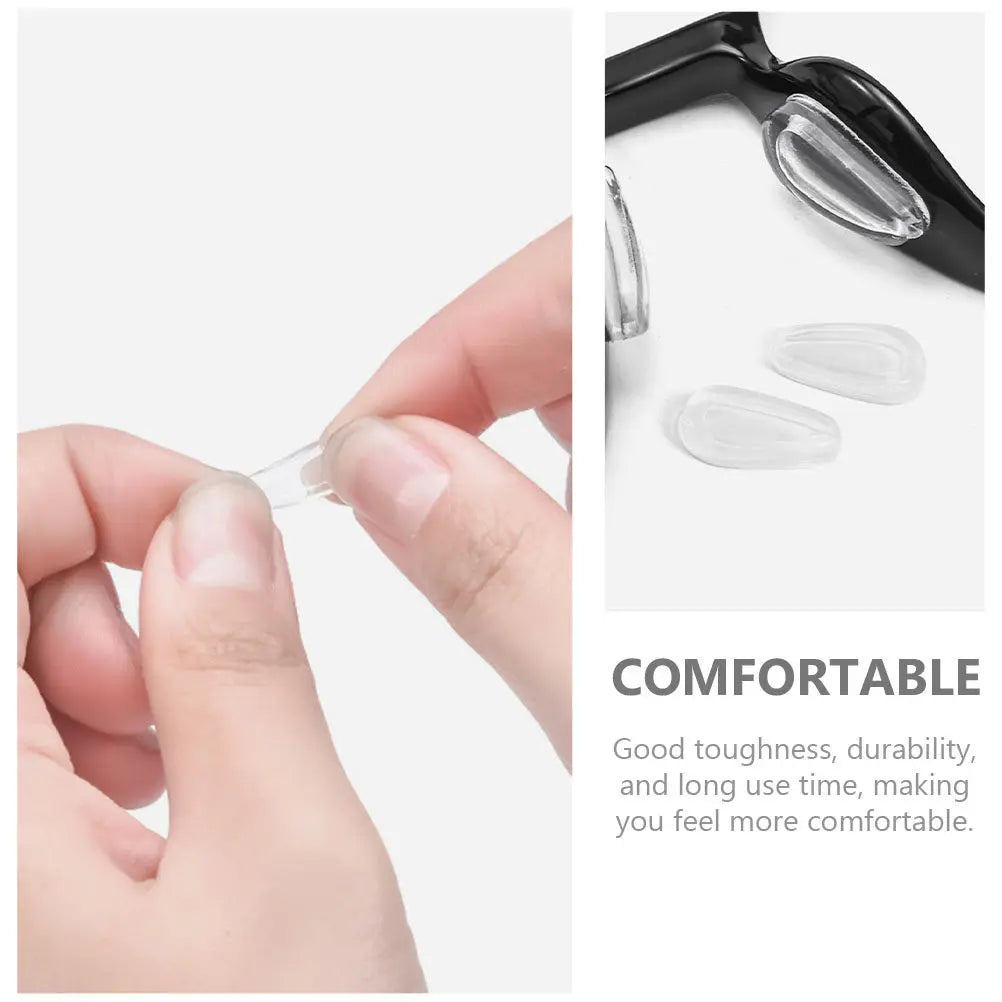 10 Pairs Silicone Non-Slip Nose Pads for Glasses & Sunglasses Eyeglass Nose Pads PLUSH