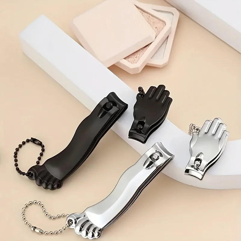 Ouriner 2pcs Fun Nail Clipper Set with Keychain | Travel Ready Nail Clipper Set PLUSH