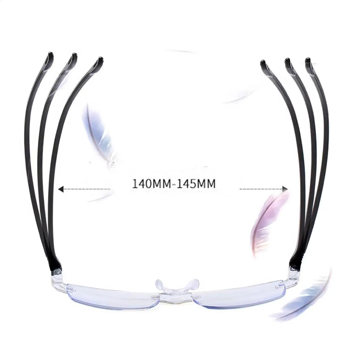 Rimless Bifocal Progressive Reading Glasses – Anti-Blue Light Progressive Reading Glasses PLUSH