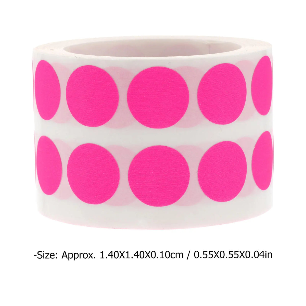 Fluorescent Dot Stickers Roll 1000pcs | Color Coding Labels Craft Dot Stickers PLUSH Pink