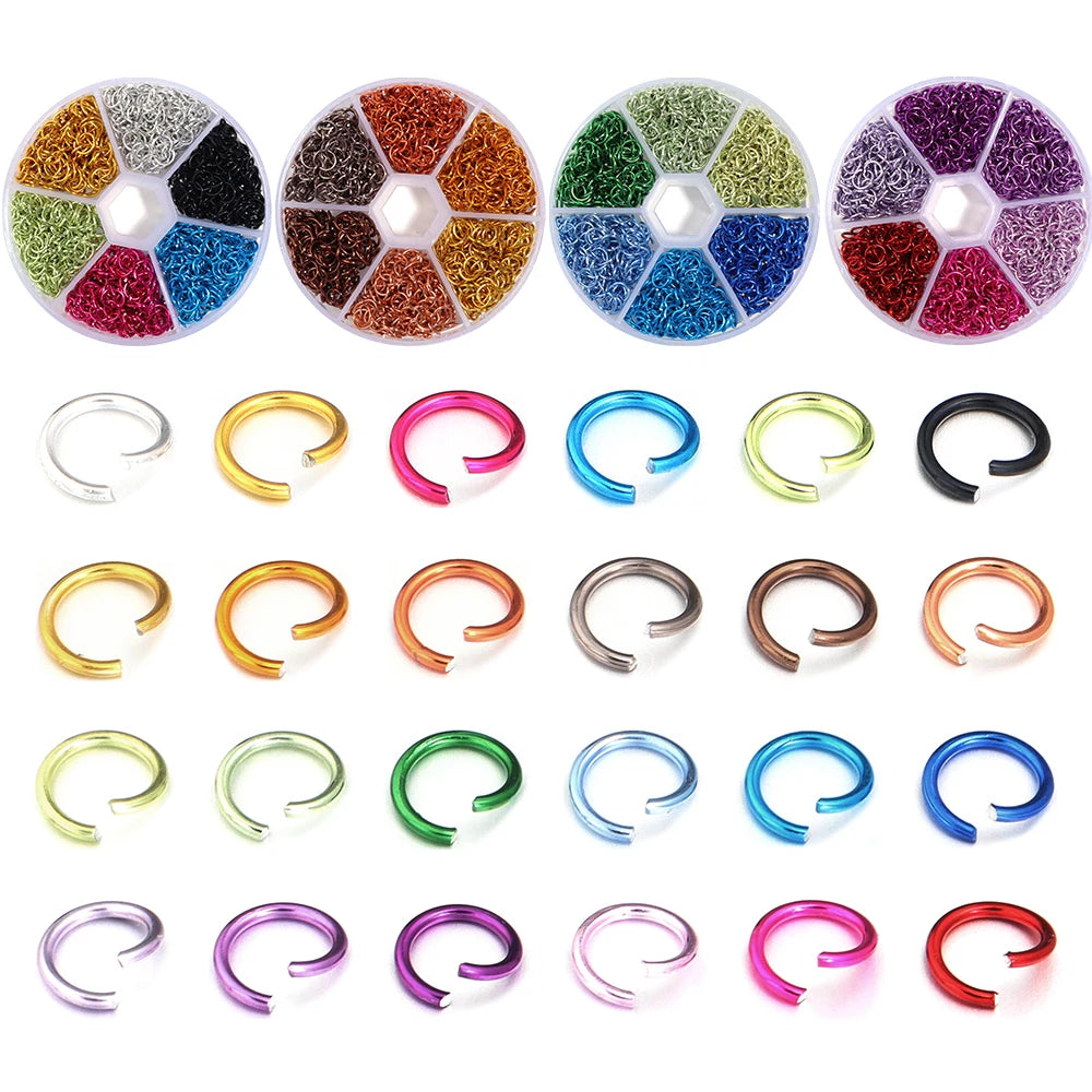 6mm Colorful Aluminum Open Jump Rings – DIY Jewelry Connectors Jewelry Jump Rings PLUSH