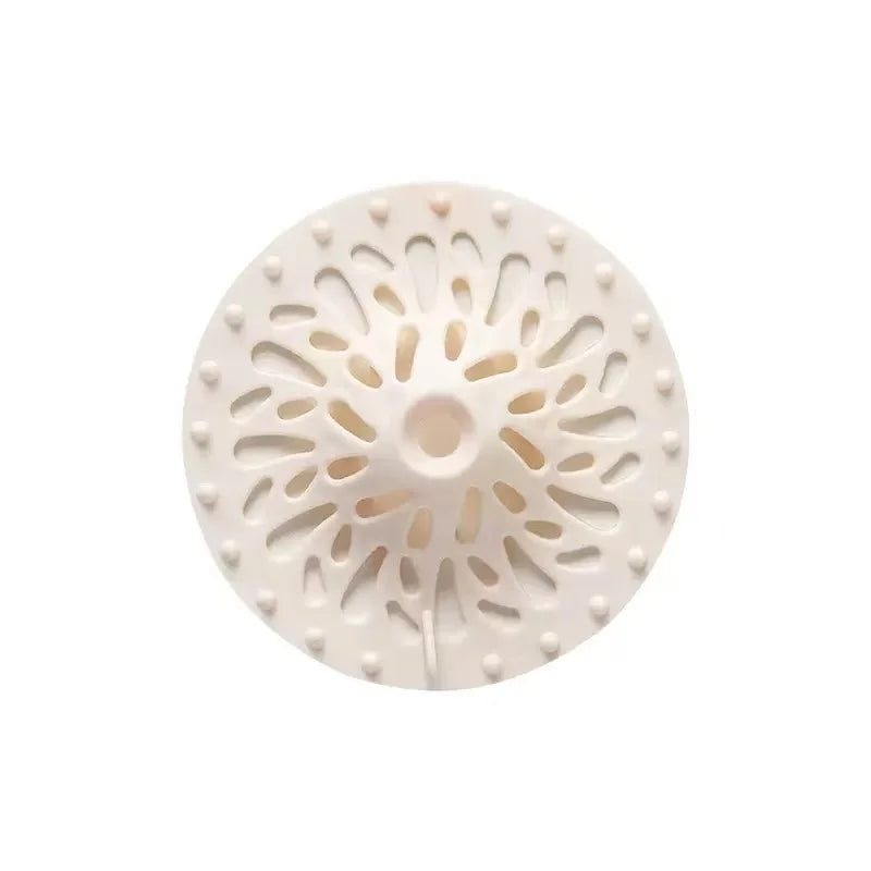 Shower Drain Hair Filter & Sink Strainer – Bathtub Drain Cover Drain Hair Filter PLUSH WHITE 1pc L