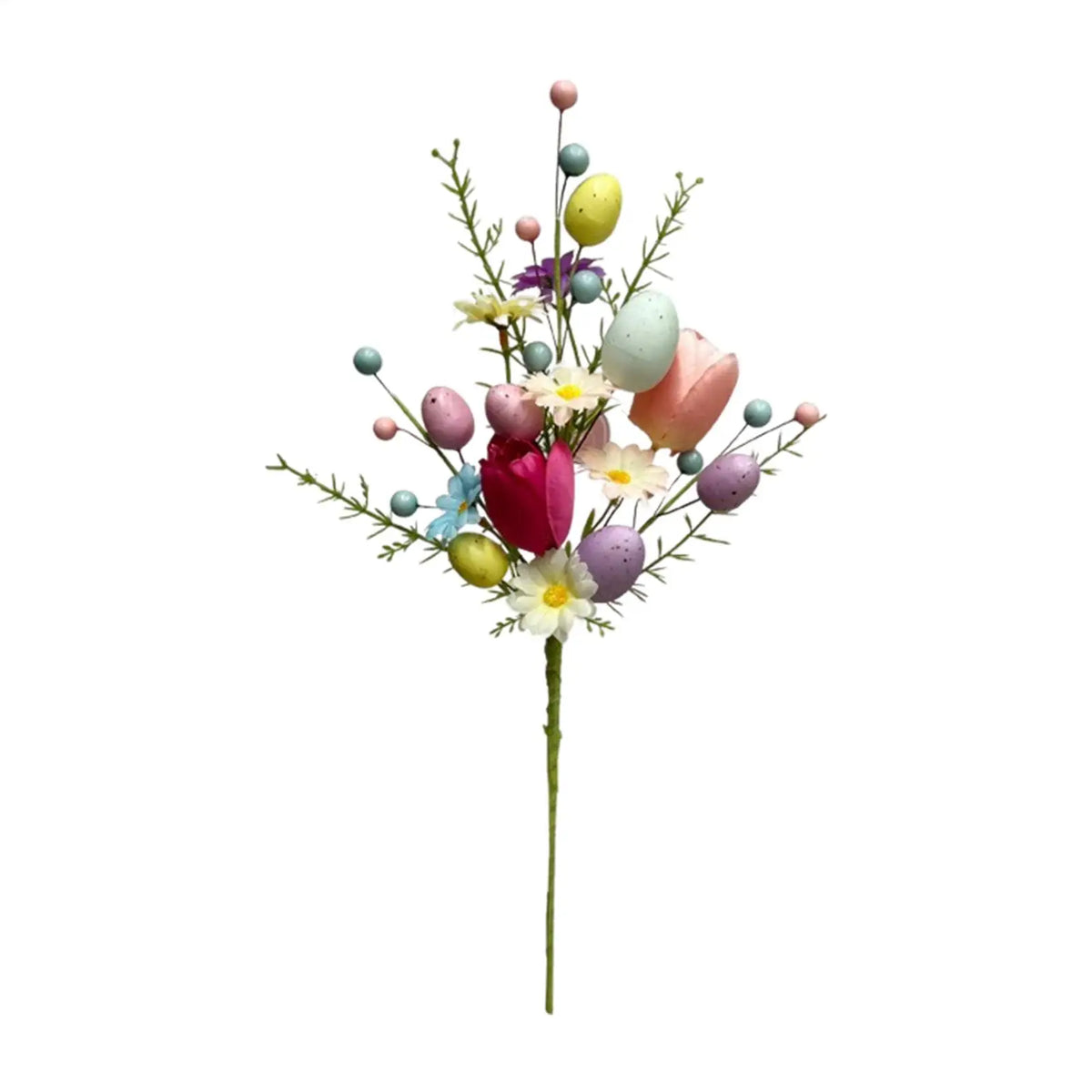Easter Egg Picks Artificial Floral Spring Stems Vase Filler Artificial Floral Pick PLUSH