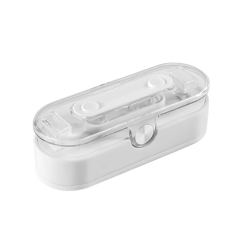 Mini Portable Bag Sealer – 2-in-1 Heat Seal & Cut Machine Bag Sealing Machine PLUSH WHITE No plug