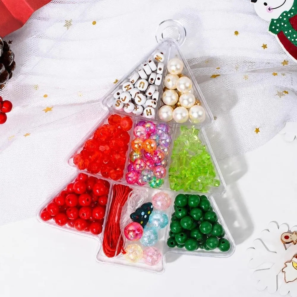 Christmas Beading DIY Kit – Snowflake Bracelet & Necklace Set Kids Jewelry Craft Kit PLUSH
