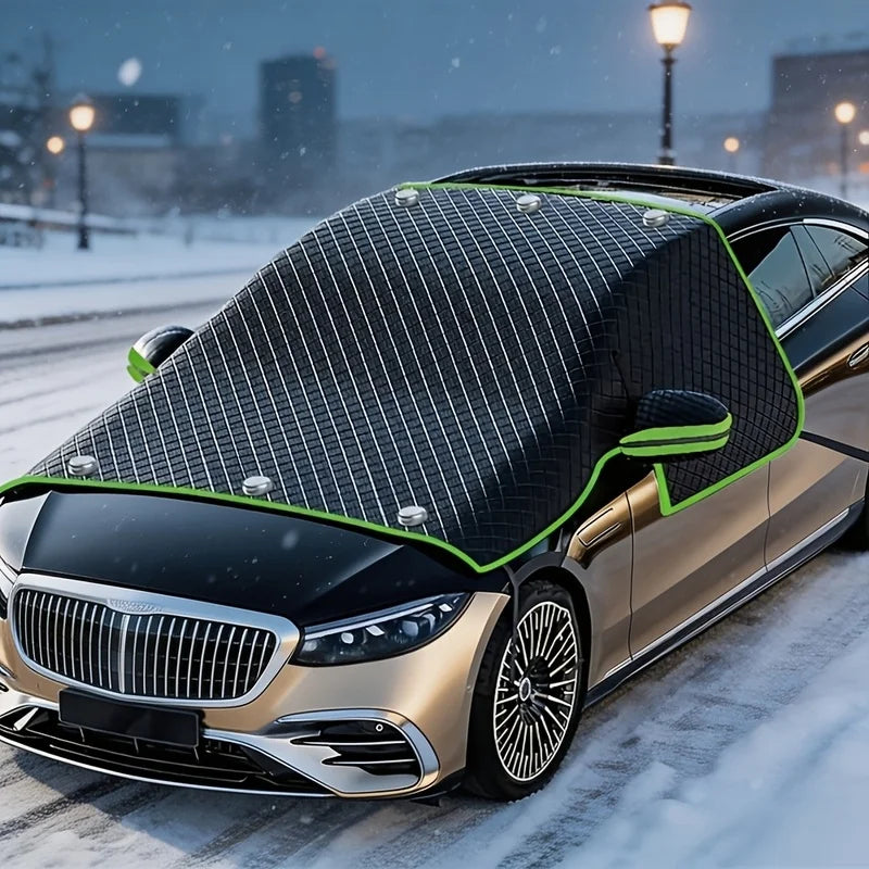 Magnetic Windshield Snow Cover with Reflective Strips Windshield Snow Cover PLUSH