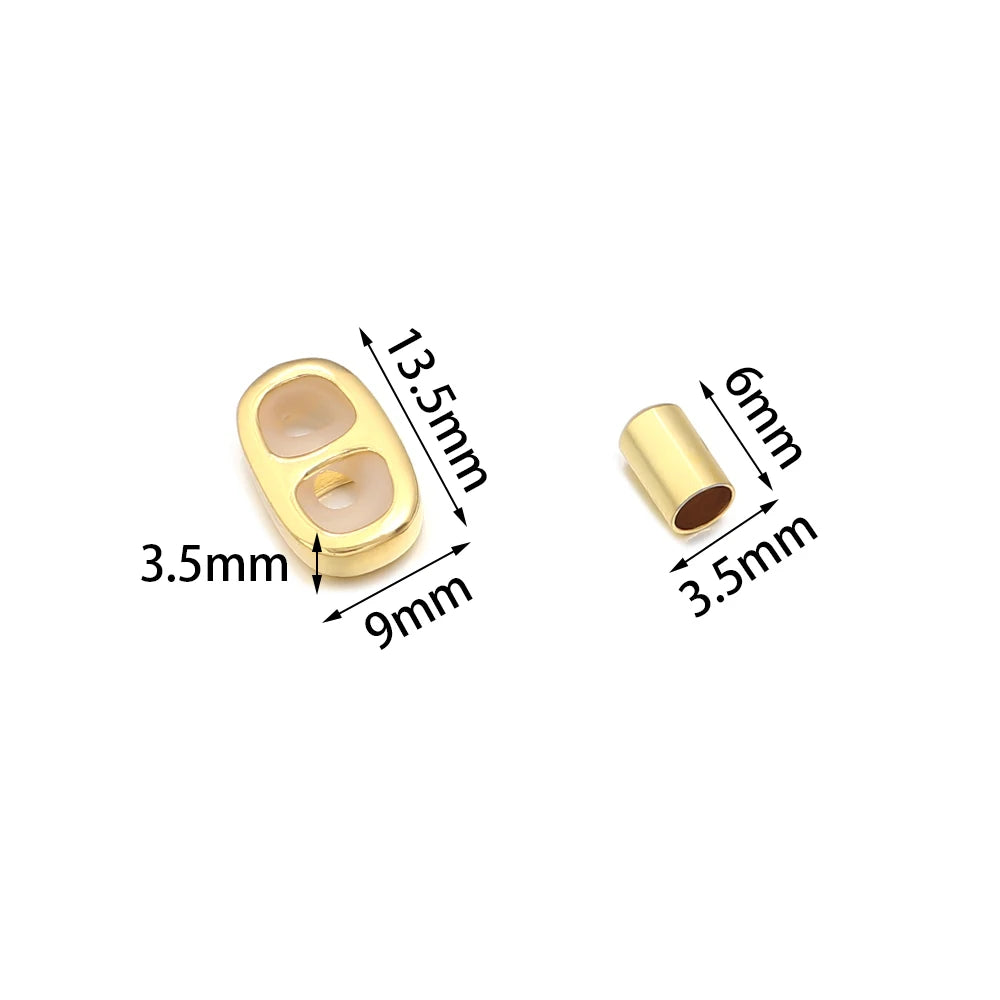 Copper Double Hole Adjustment Clasp Beads & End Caps – 4-8 Sets Jewelry Findings Clasp PLUSH