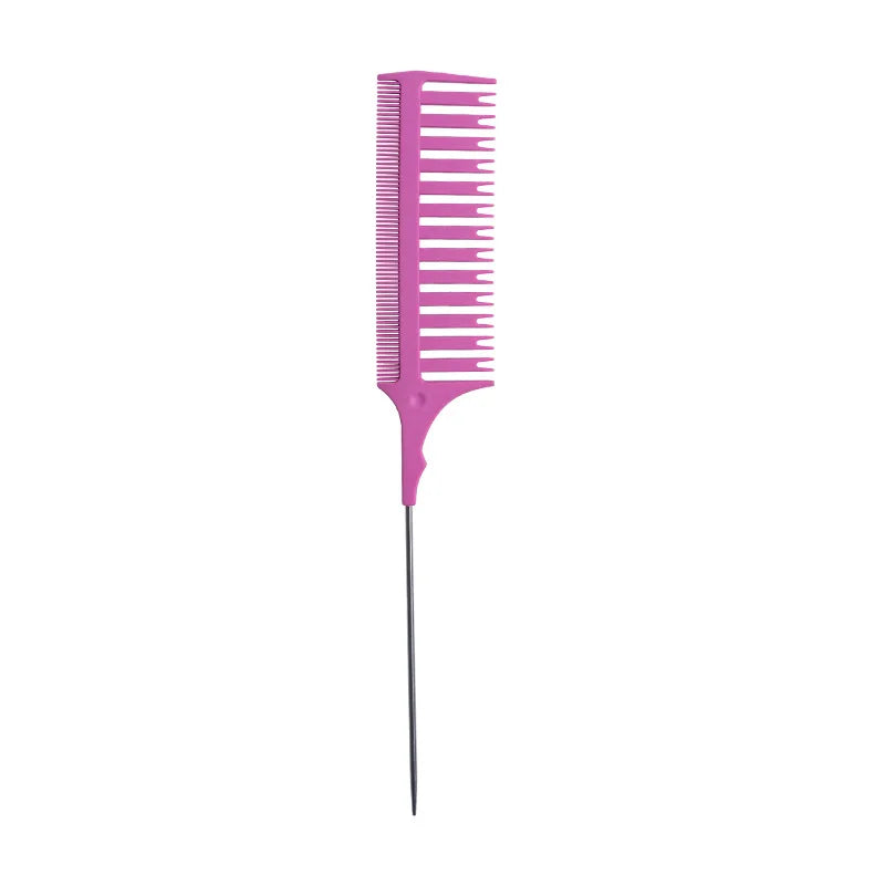 Double-Side Tip-Tail Hair Dyeing & Highlighting Comb Hair Dyeing Comb PLUSH steel needle rose re