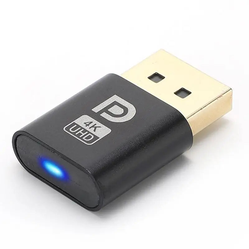 DisplayPort Dummy Plug – Headless EDID Virtual Display Emulator Display Emulator Adapter PLUSH A