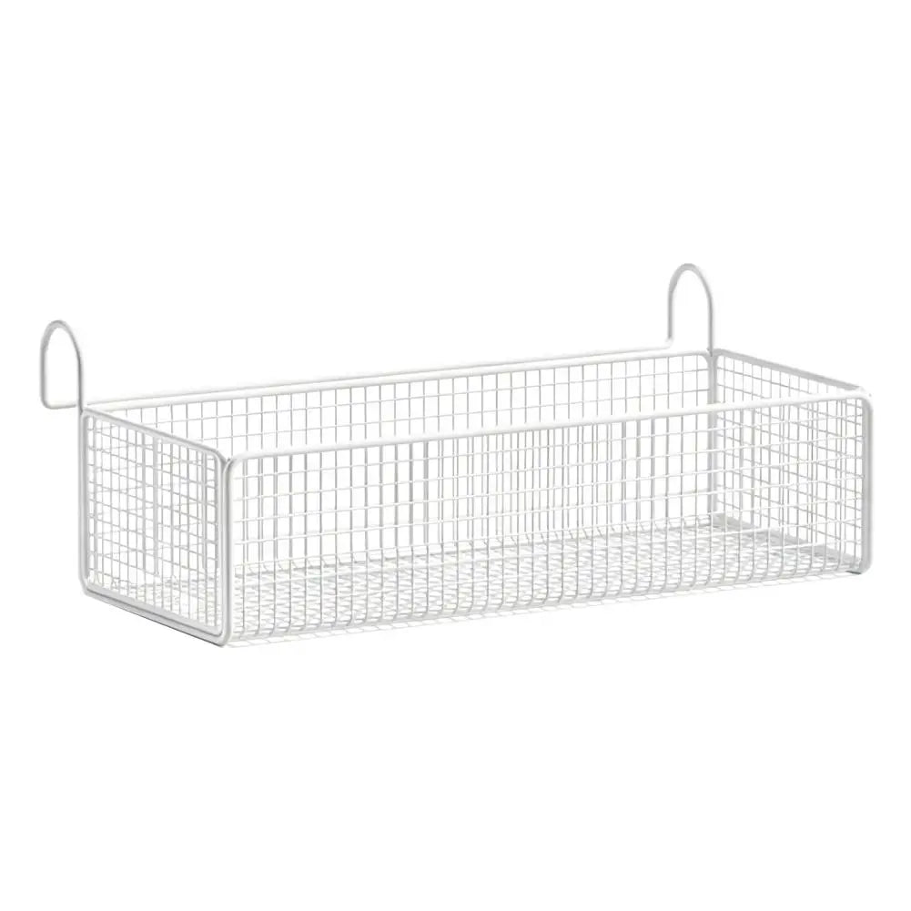 No-Drill Bedside Hanging Rack – Dorm Bunk Bed Organizer Bedside Storage Rack PLUSH white