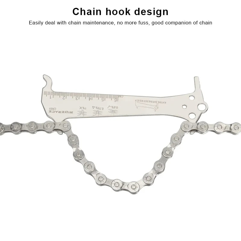 Bike Chain Wear Indicator Gauge Tool – Stainless Steel Bike Chain Gauge PLUSH