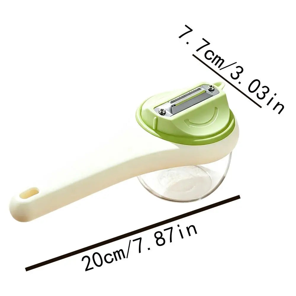 Vegetable Peeler with Container – Stainless Steel Kitchen Tool Vegetable Peeler PLUSH Green