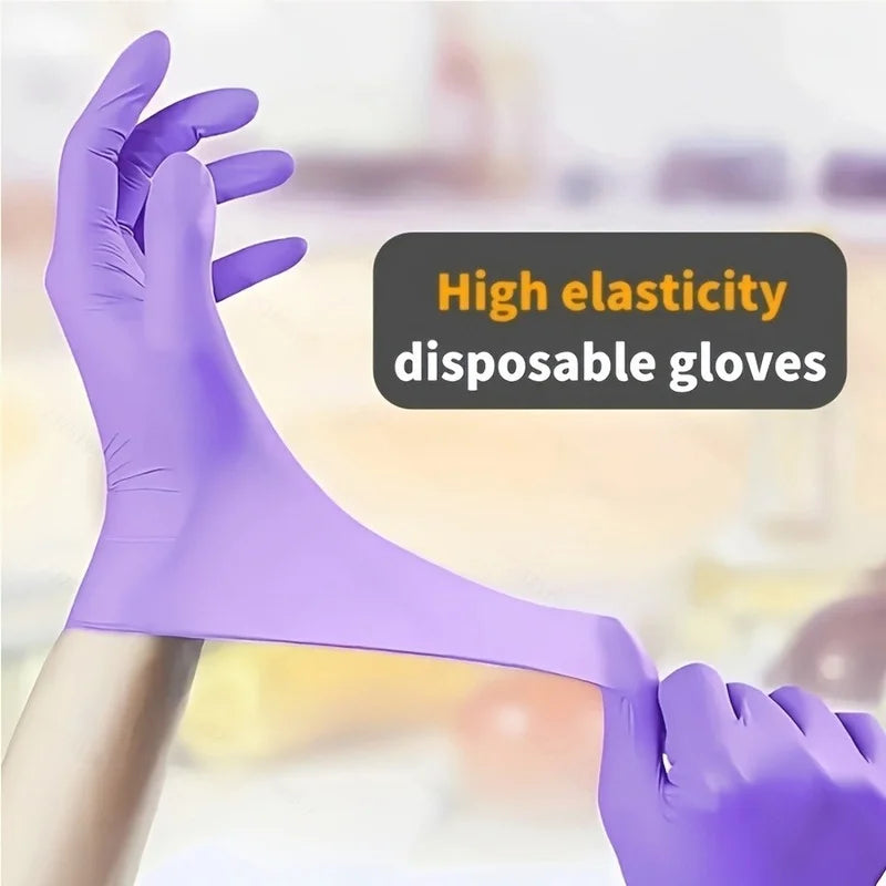 20pc Purple Nitrile Gloves 9-Inch | Latex-Free Powder-Free Disposable Nitrile Gloves PLUSH