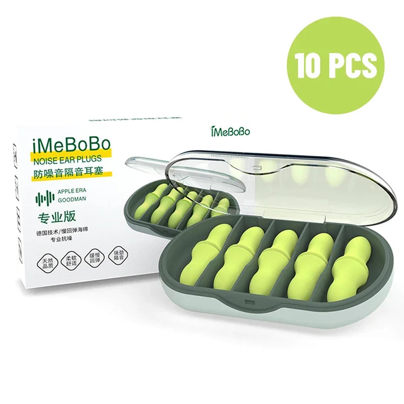 Slow Rebound Foam Earplugs for Sleep – Soft & Lightweight Foam Sleep Earplugs PLUSH 10Pcs