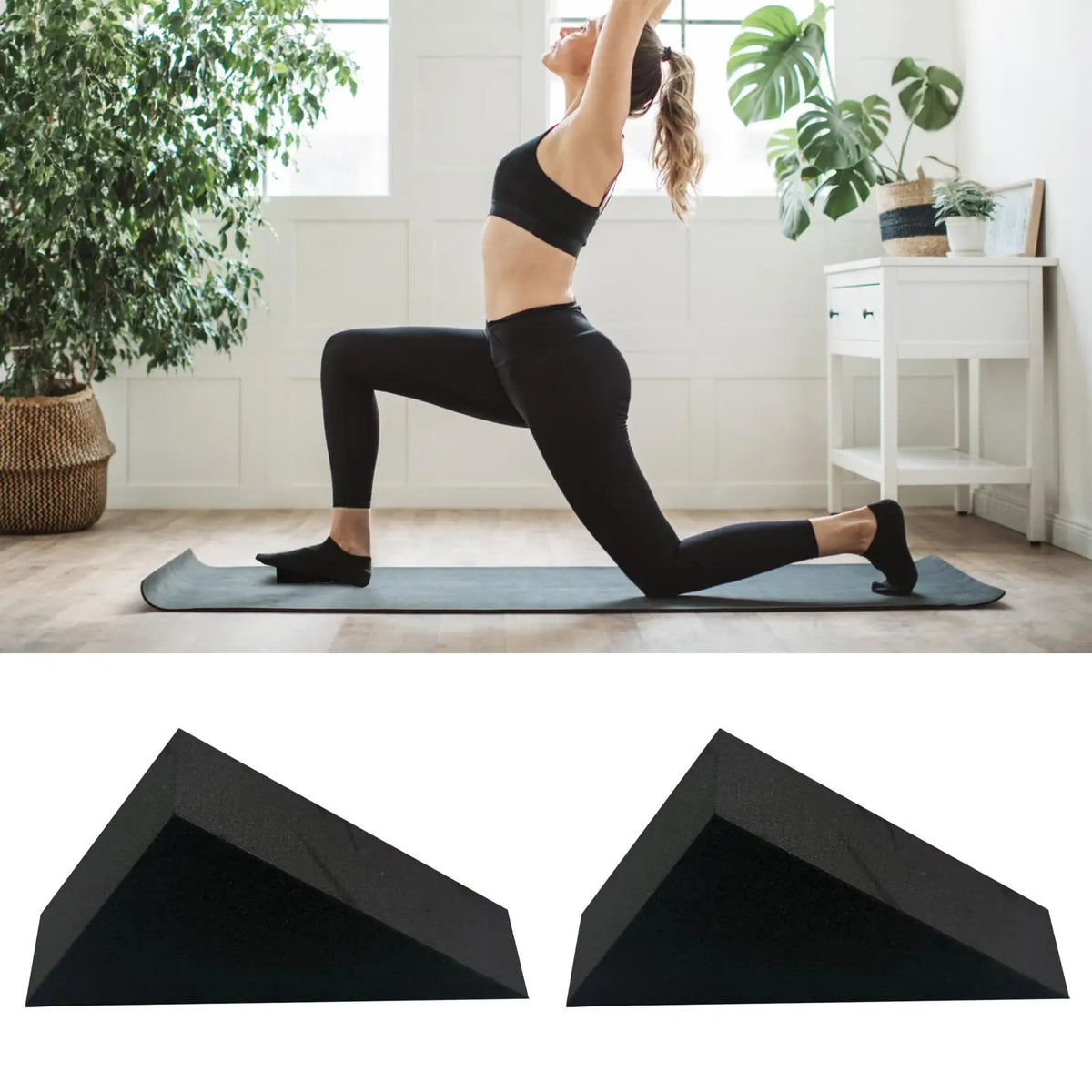 2-Pack EVA Squat Wedge Blocks – Yoga Slant Board & Stretch Squat Wedge Blocks PLUSH