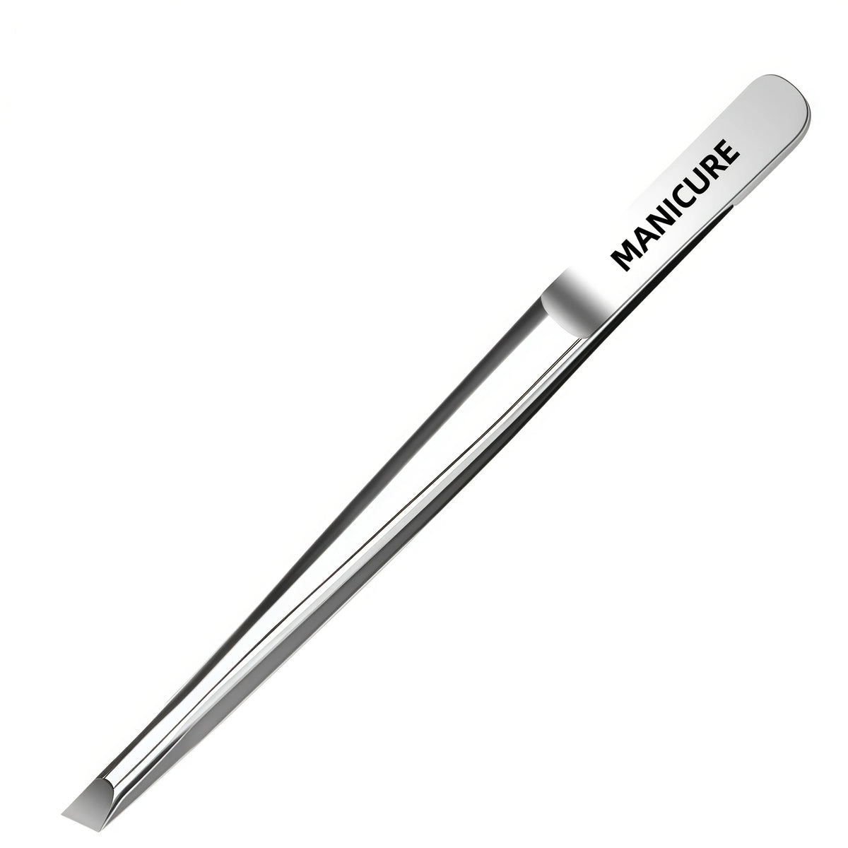 Slant Tip Stainless Steel Eyebrow & Eyelash Tweezers Eyebrow Tweezers PLUSH Silvery