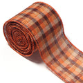 3 Yards Plaid Wired Edge Ribbon – Autumn DIY Gift Bow Decor Wired Edge Ribbon PLUSH 02 6.3cm