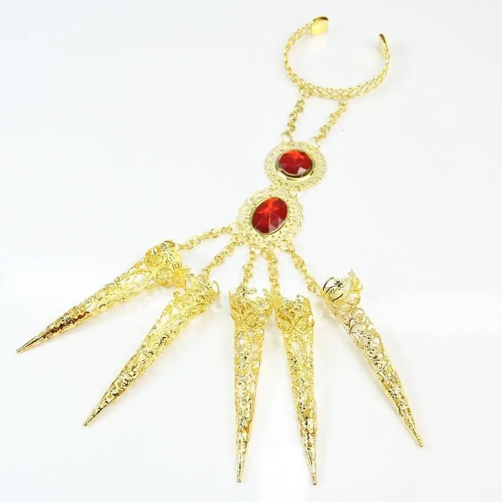 Golden Belly Dance Finger Bracelet – Thai Style Hand Chain Finger Hand Bracelet PLUSH