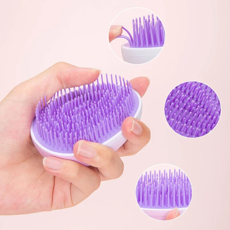 2-Pack Mini Gradient Egg Detangling Hair Brush – Soft Bristles Detangling Hair Brush PLUSH