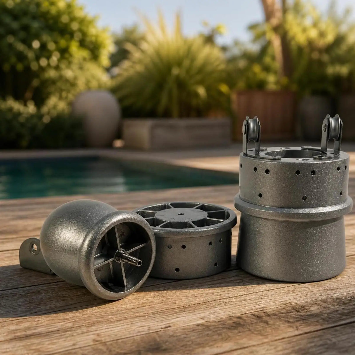 Aluminum Alloy Patio Umbrella Base with Clamp – Easy Install Umbrella Base Clamp PLUSH