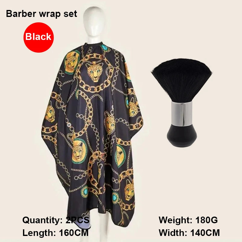 Professional Haircutting Kit – Cape, Apron & Neck Duster Brush Barber Haircutting Kit PLUSH W290-2pcs-A