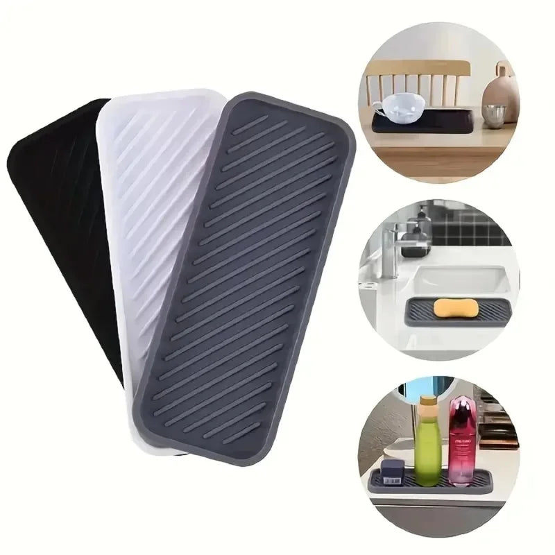 Silicone Sink Splash Guard & Soap Holder – Kitchen & Bath Sink Splash Guard PLUSH