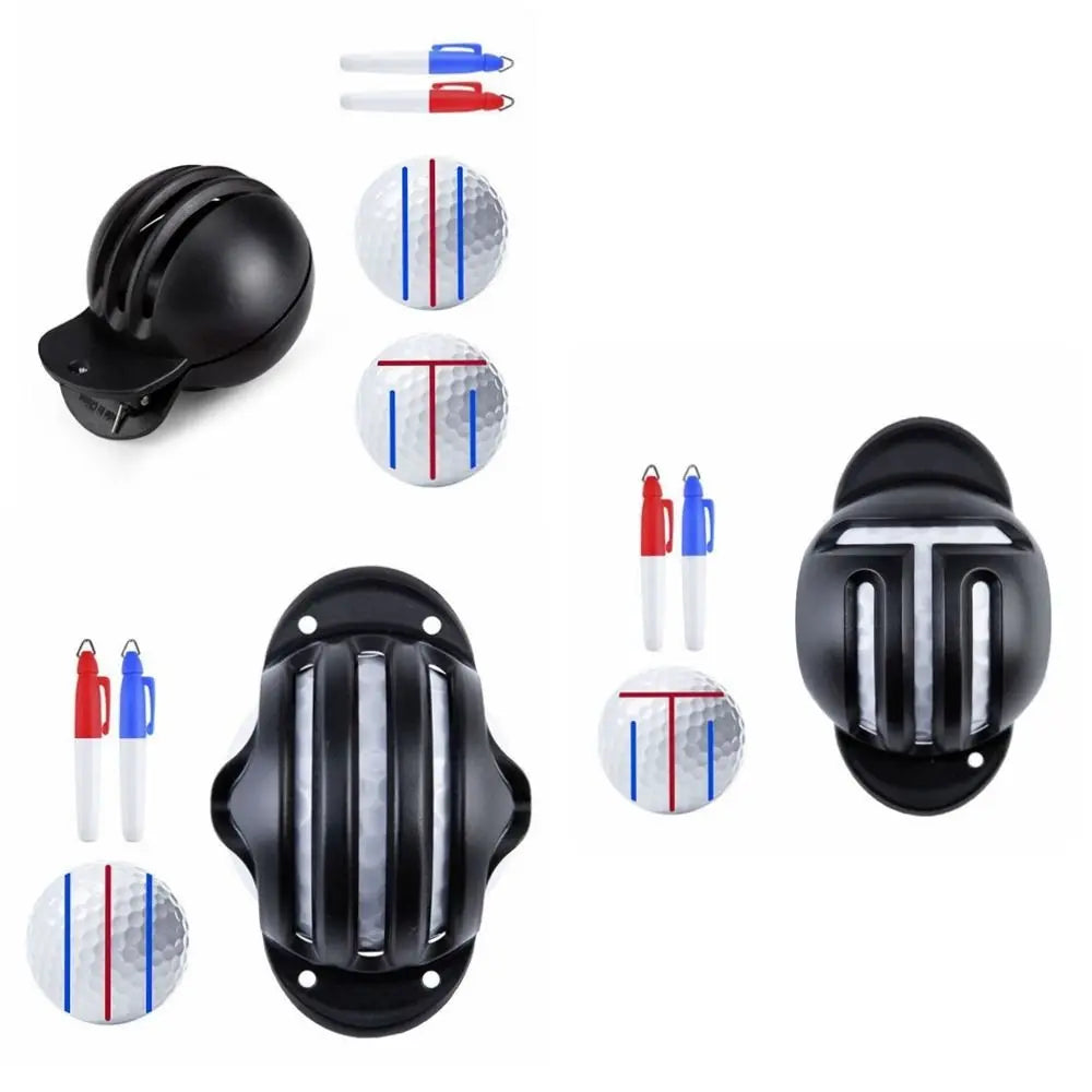 Golf Ball Line Marker Set – 2 Double-Sided Alignment Pens Golf Ball Marker PLUSH