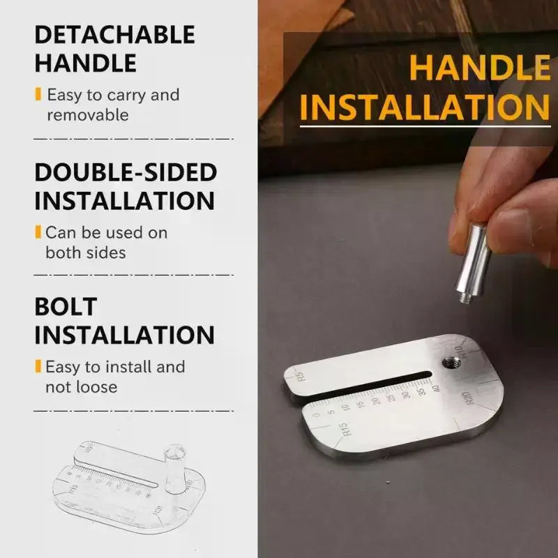 Leather Stitching Punch Aid Plate – Stainless Steel Tool Leather Punch Tool PLUSH