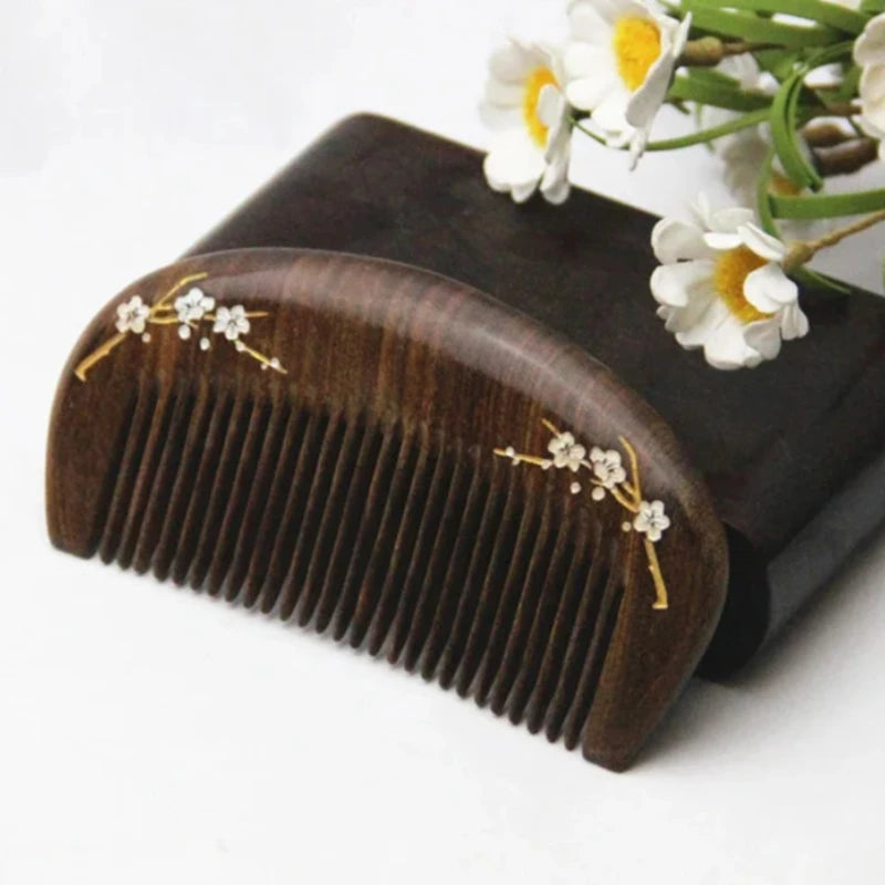 Sandalwood Gua Sha Massage Comb – Scalp, Face & Head Gua Sha Massage Comb PLUSH