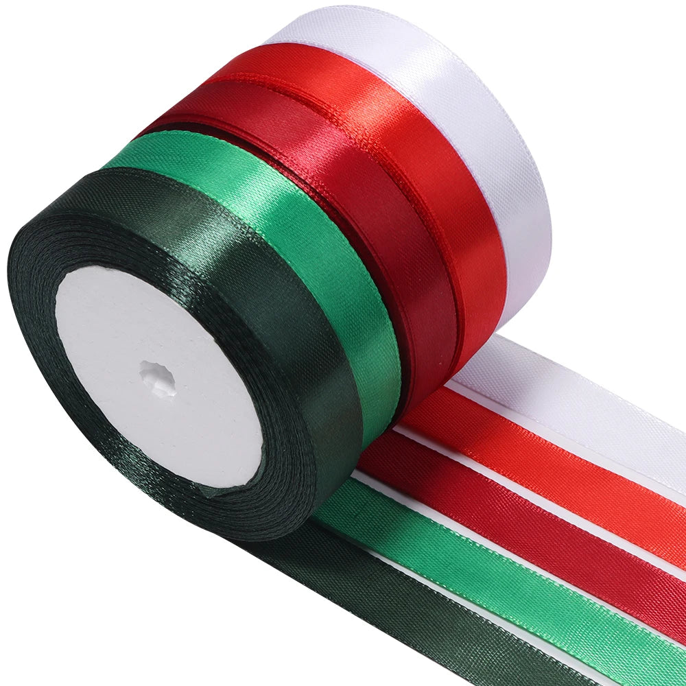 Multicolor Satin Ribbons 15/25mm – Wedding & DIY Crafts 3-7 Rolls Satin Craft Ribbon PLUSH 15mm 06 x 5rolls 25yards x 1roll