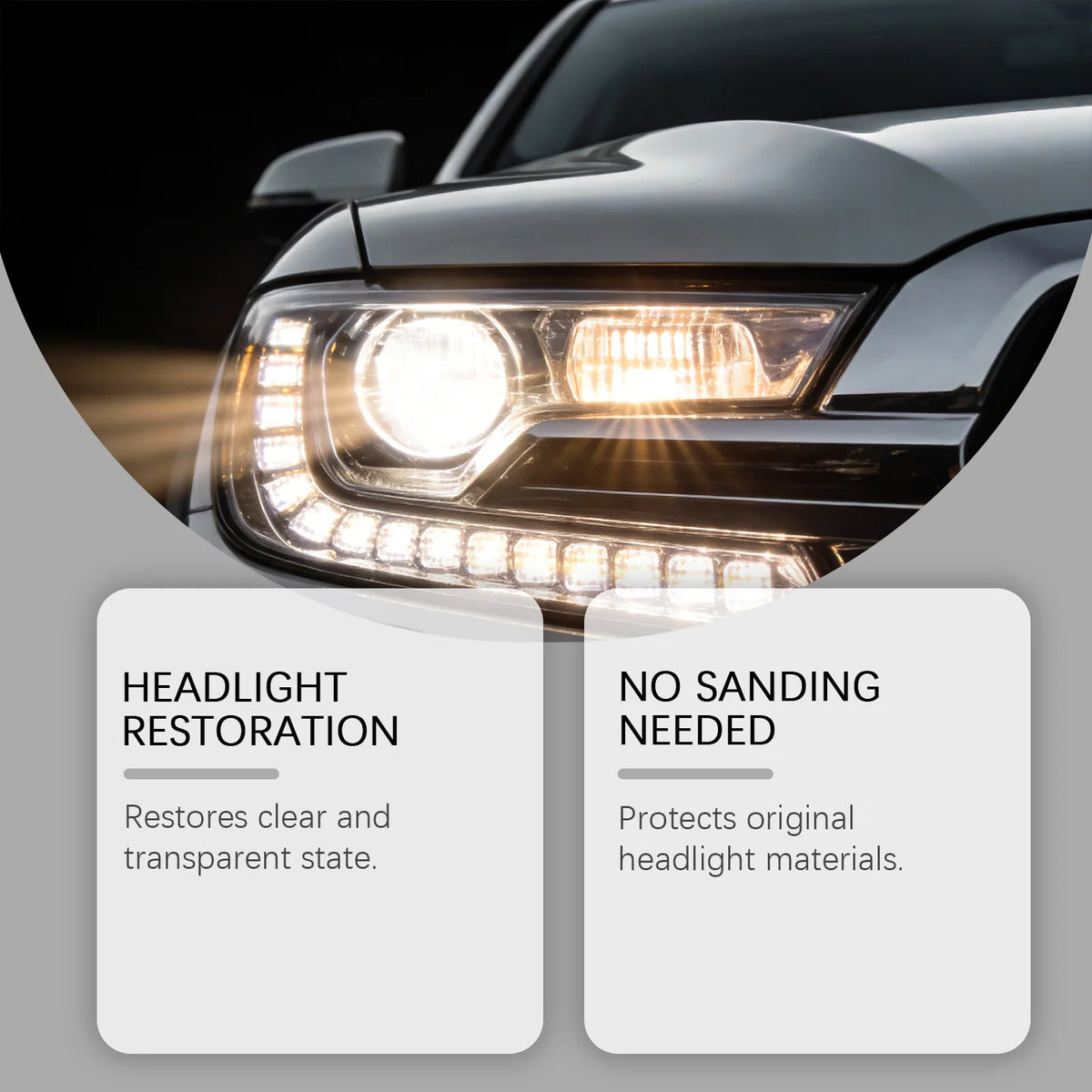Hikmarion Headlight Restoration Kit – Polish & Lens Cleaner Headlight Restoration Kit PLUSH