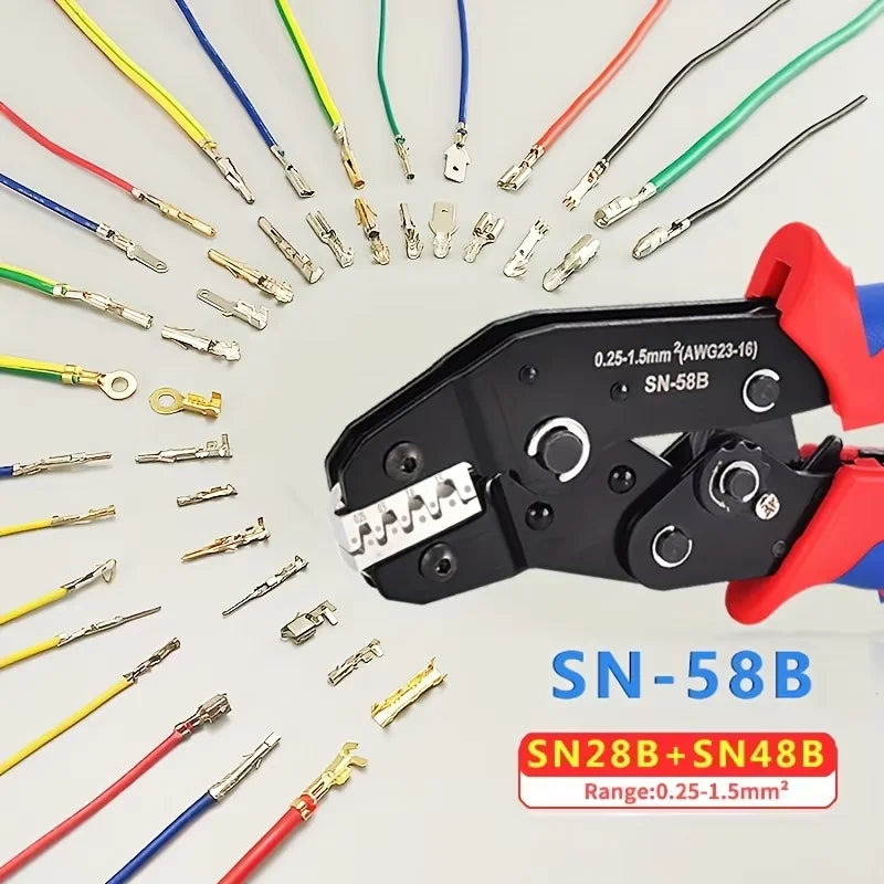 SN-58B Ratchet Wire Crimper Plier AWG23-16 | Dupont Terminals Ratchet Crimper Plier PLUSH
