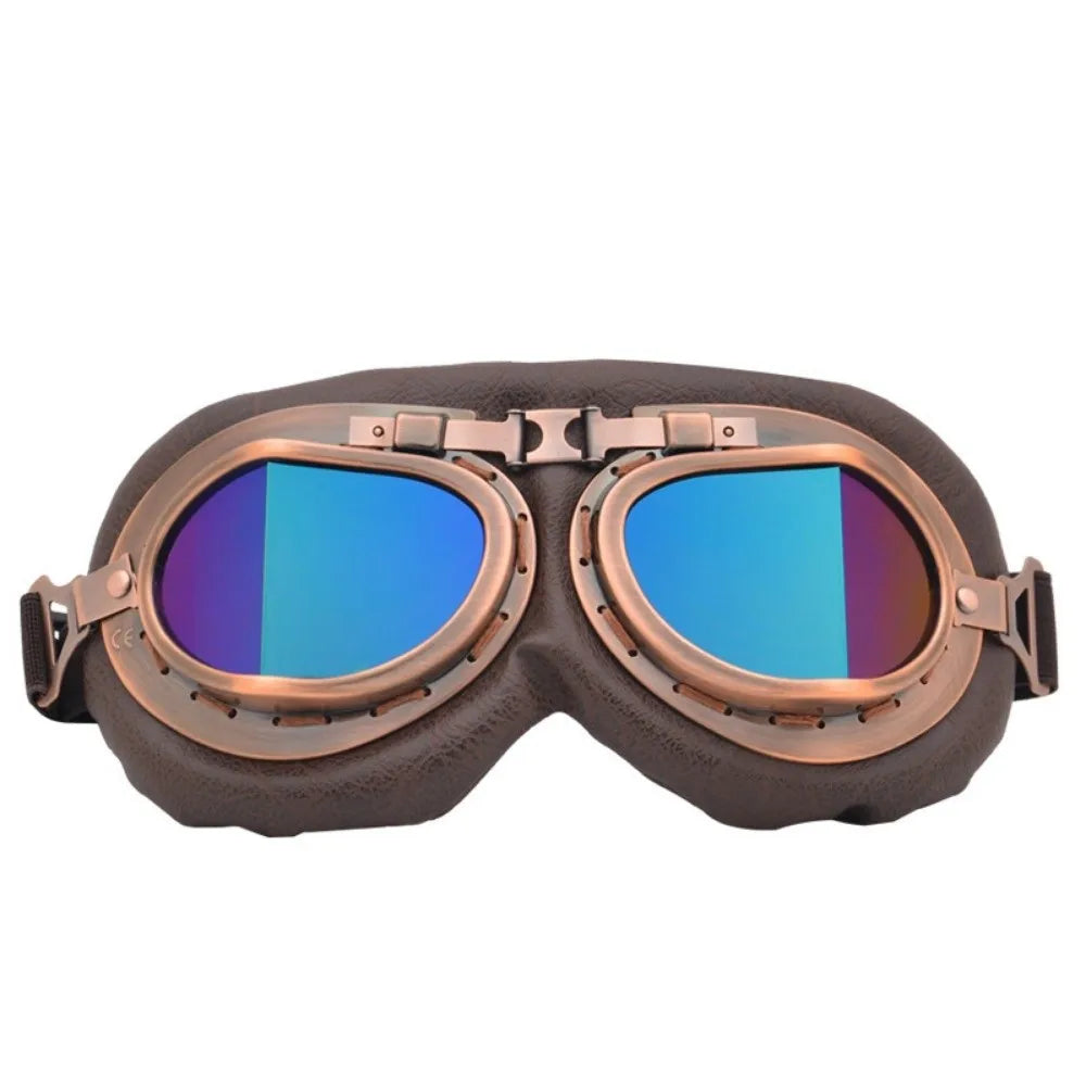 Retro Motorcycle Goggles – Windproof, Dustproof & UV Shield Motorcycle Goggles PLUSH Style 4