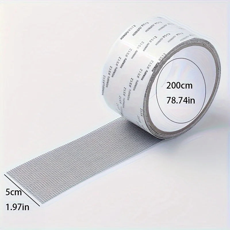 Window Screen Repair Tape – Self-Adhesive Fiberglass Mesh Patch Screen Repair Tape PLUSH