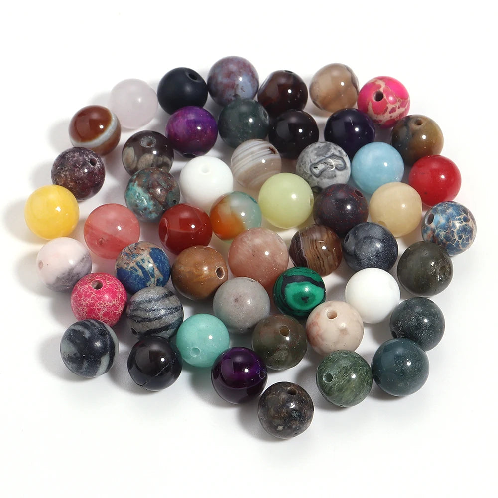 Colorful Mixed Crystal Glass Round Spacer Beads – DIY Jewelry Glass Spacer Beads PLUSH 8mm-50pcs