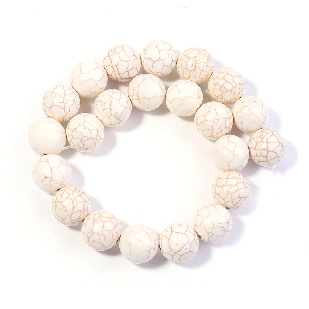 White Turquoise Stone Beads 3-20mm | DIY Jewelry Making Stone Jewelry Beads PLUSH 18mm-ap20pcs