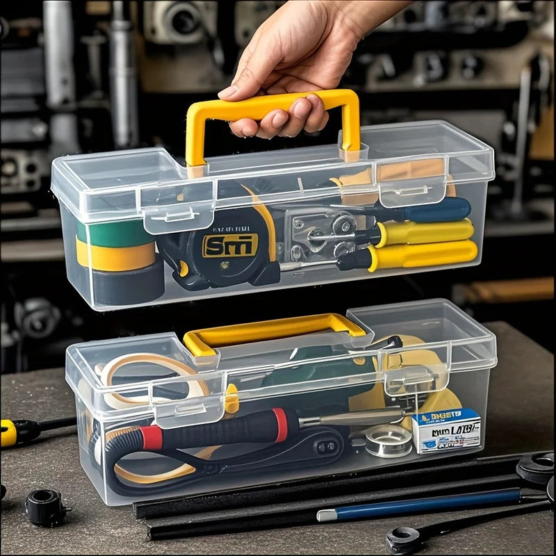 Portable Plastic Tool Storage Box with Lid – DIY Organiser Tool Storage Box PLUSH